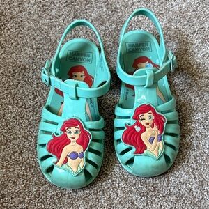 Harper Canyon Mint Green Jelly Sandals with Ariel Character